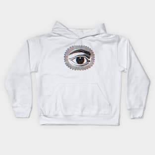 vintage 3D Psychedelic Trippy Eye Illustration Kids Hoodie